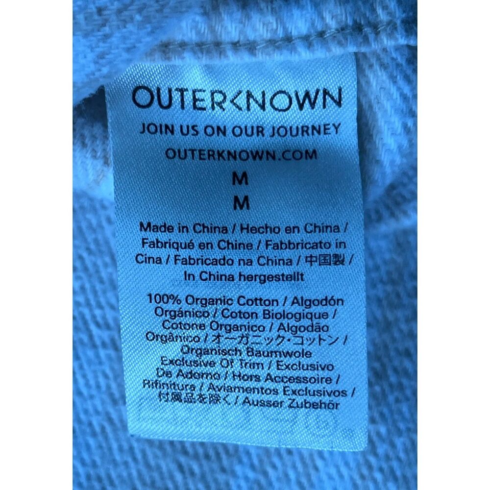 OUTERKNOWN Gray Plaid Long Sleeve Button Up Top Shirt Women's Size Medium - Picture 5 of 10